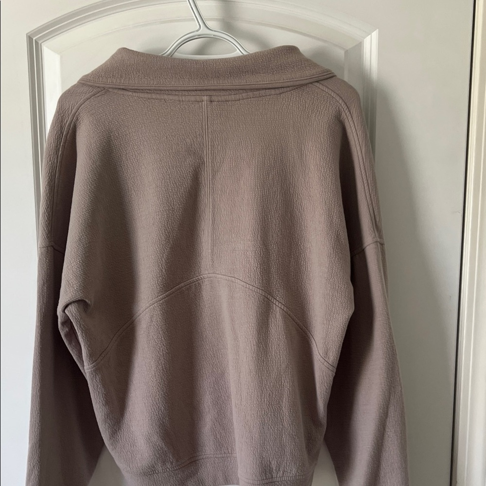 Danskin Taupe Half-Zip Pullover - Picture 3 of 3